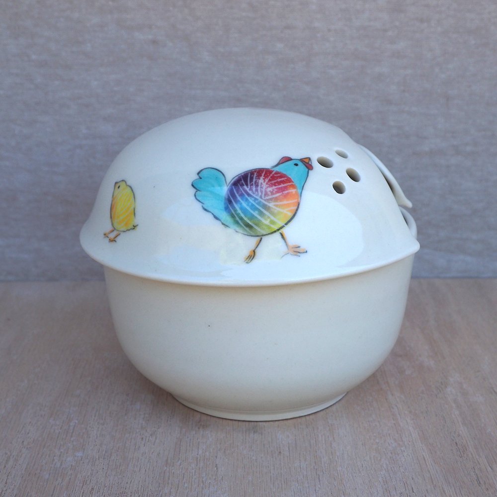 yarn bowl with ladybugs — JaMpdx