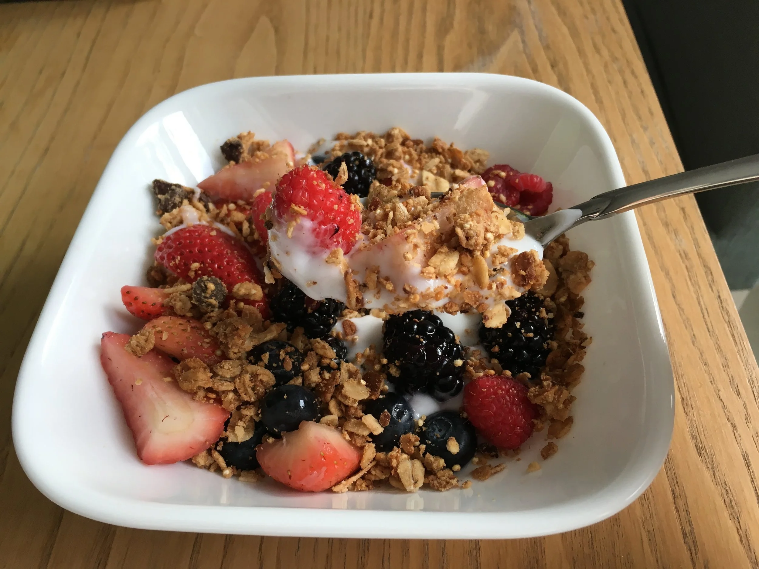 Peanut Butter Chocolate Quinoa Granola (refined sugar free)