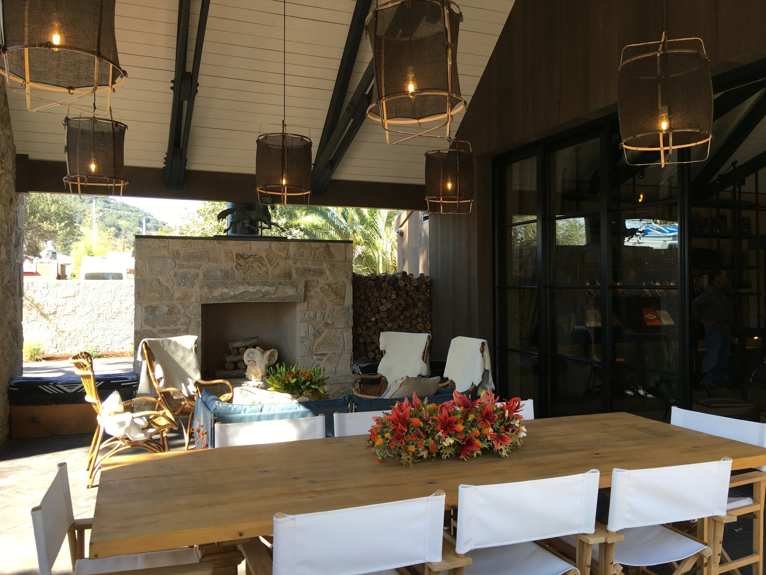 Nomad Heritage tasting room private terrace ( Photo: Mike Casey, The 29 Napa )