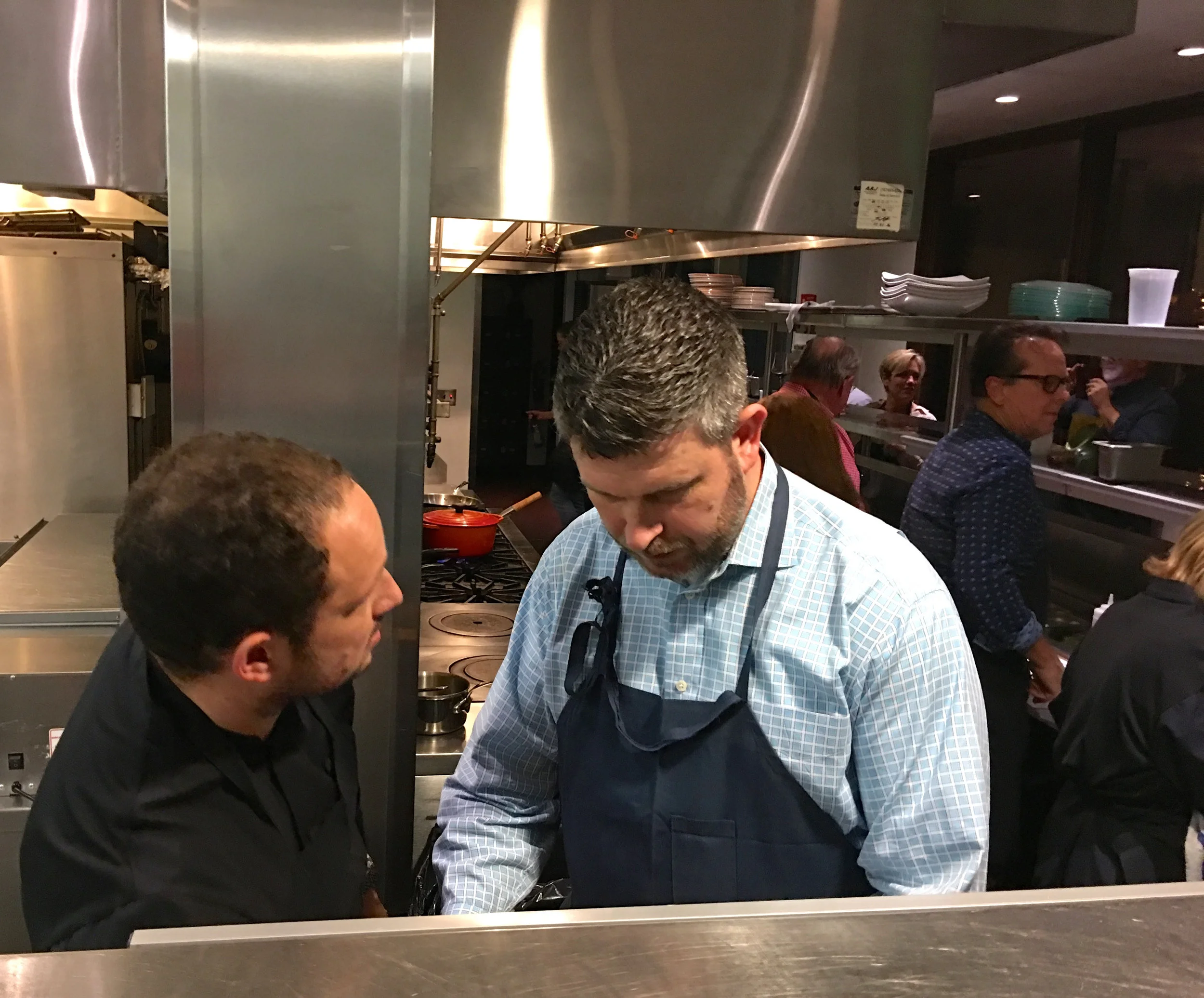 Chef Itamar and Garret planning for the evening dinner ( Photo: Mike Casey, The 29 Napa )