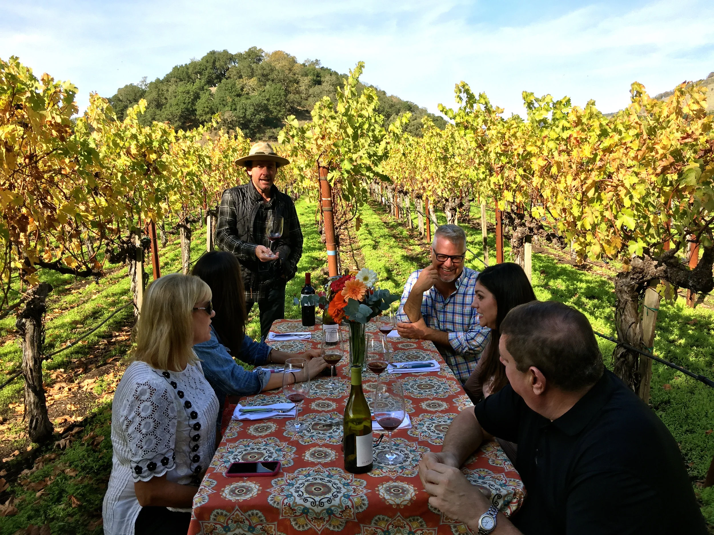 Doug's favorite place for lunch - in the vineyard ( Photo: Mike Casey, The 29 Napa )