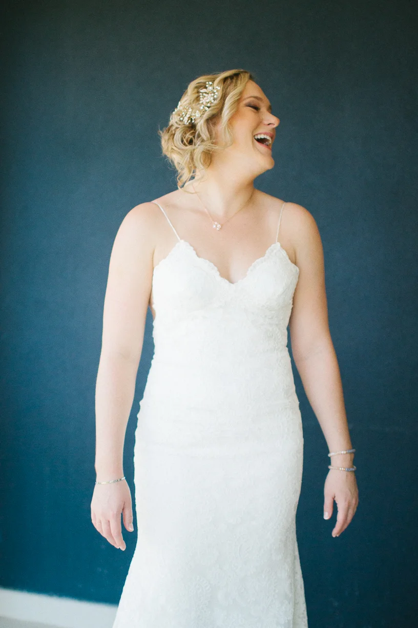 Punta Cana destination wedding, stunning bride enjoys moments before her wedding ceremony