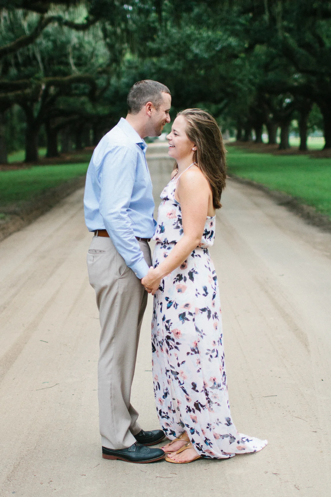 Engaged couple at Boone Hall Plantation, Charleston South Carolina by Danielle Gallo Photography