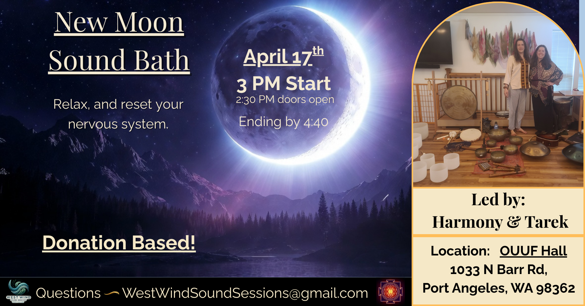 New Moon - Sound Bath w/ Harmony @ OUUF