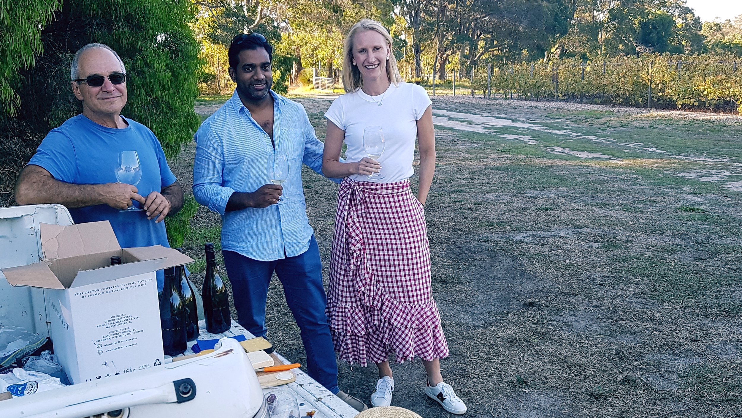 Tasting 'Cloudburst Wines with owner and winemaker, Will Berliner in his bio-dynamic vineyard.