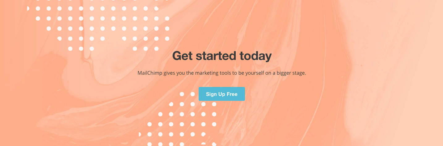 "Be yourself on a bigger stage" -- A second treatment of MailChimp's new brand promise. 