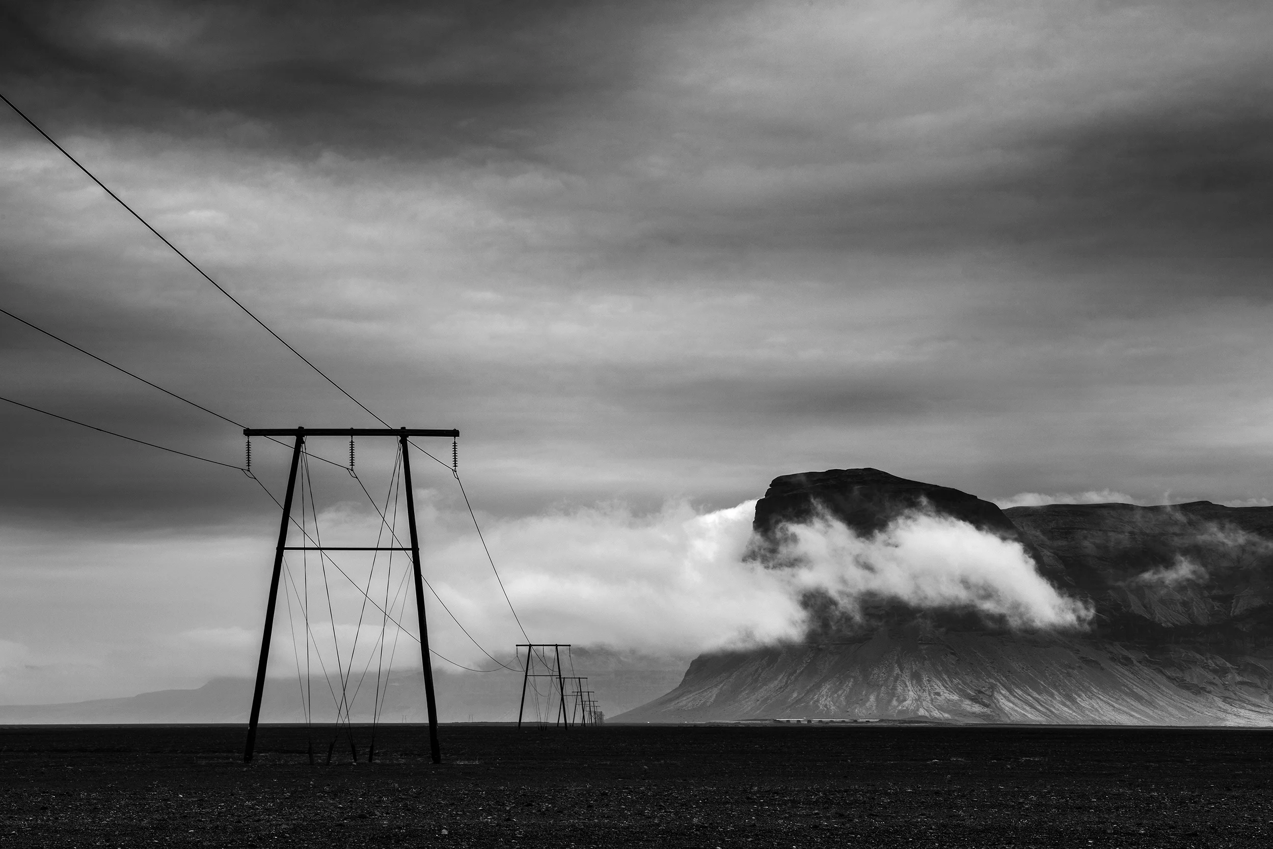 Receeding Pylons - Iceland