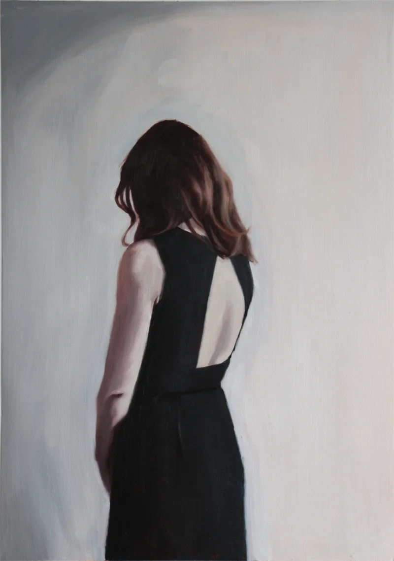 Woman in dark dress | oil on primed paper | 12 x 16.5" | SOLD