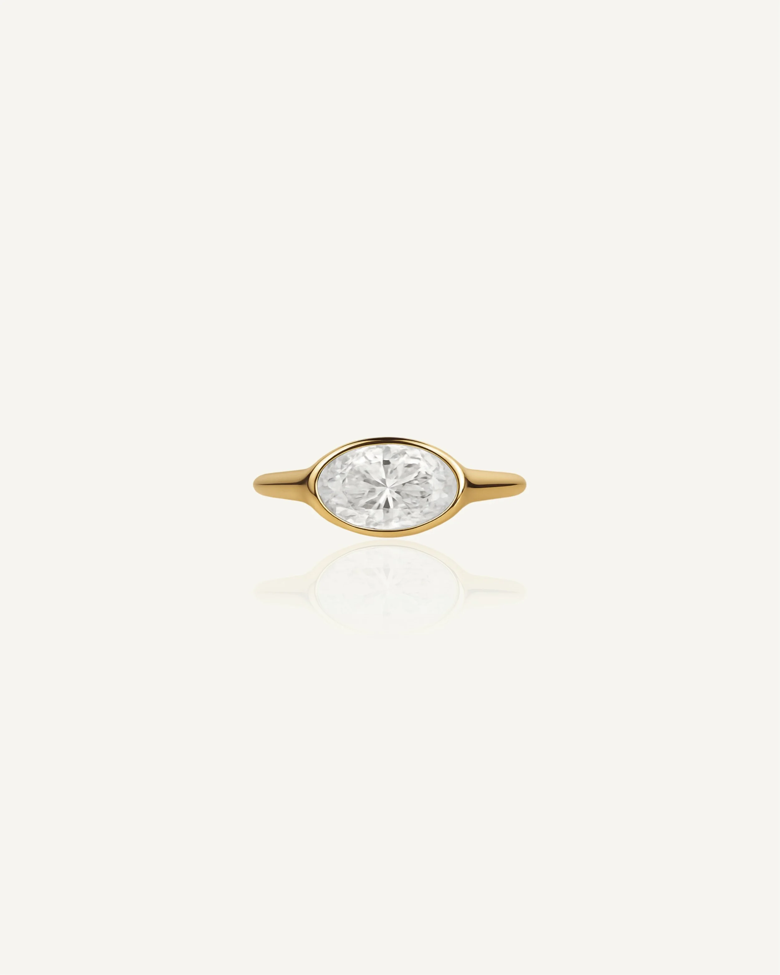 Mott Street Oval-Cut East-West Bezel Ring