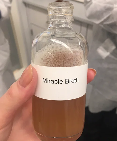 A bottle of Miracle Broth