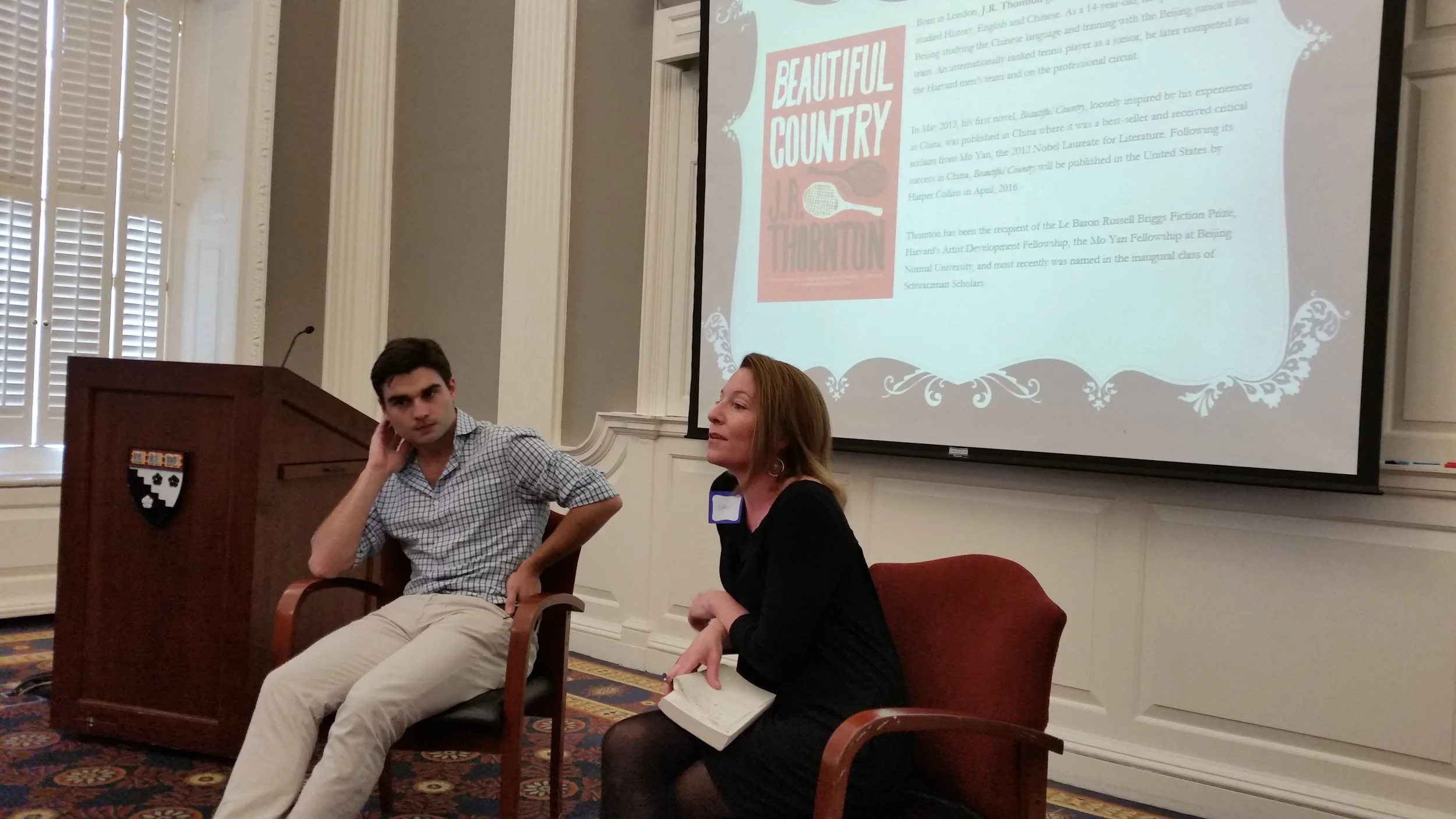 A Conversation with J.R. Thronton ’14 about his first novel, Beautiful Country