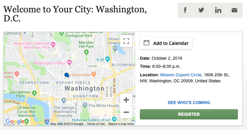 Welcome to Your City: Washington, DC