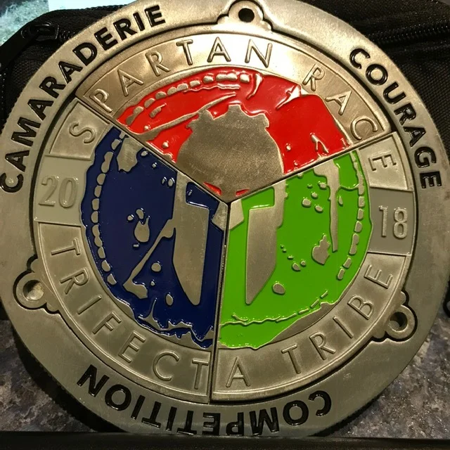 Mike’s completed Trifecta medal 2018