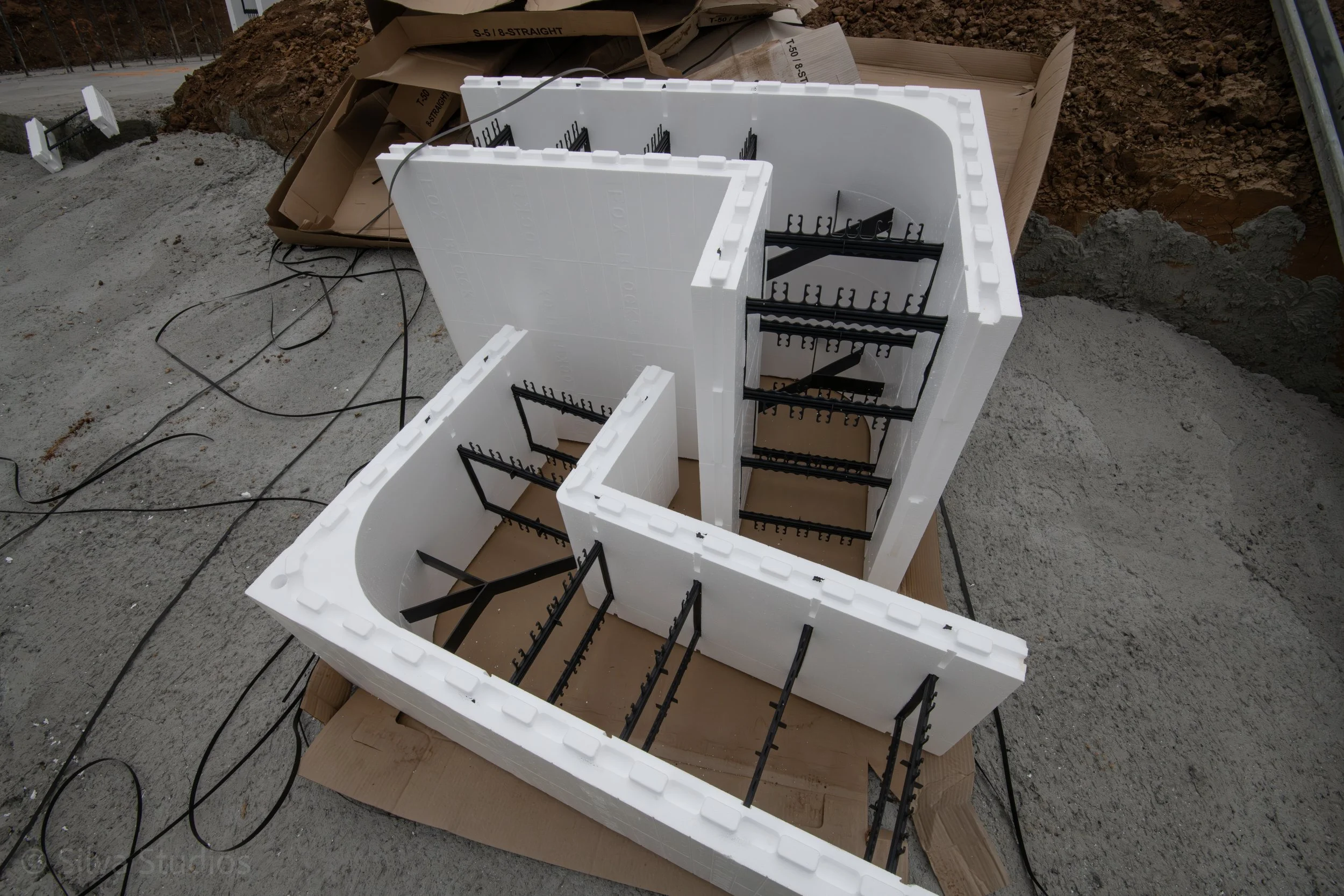 Adams House ICF Retaining Wall Mark A Silva Architect