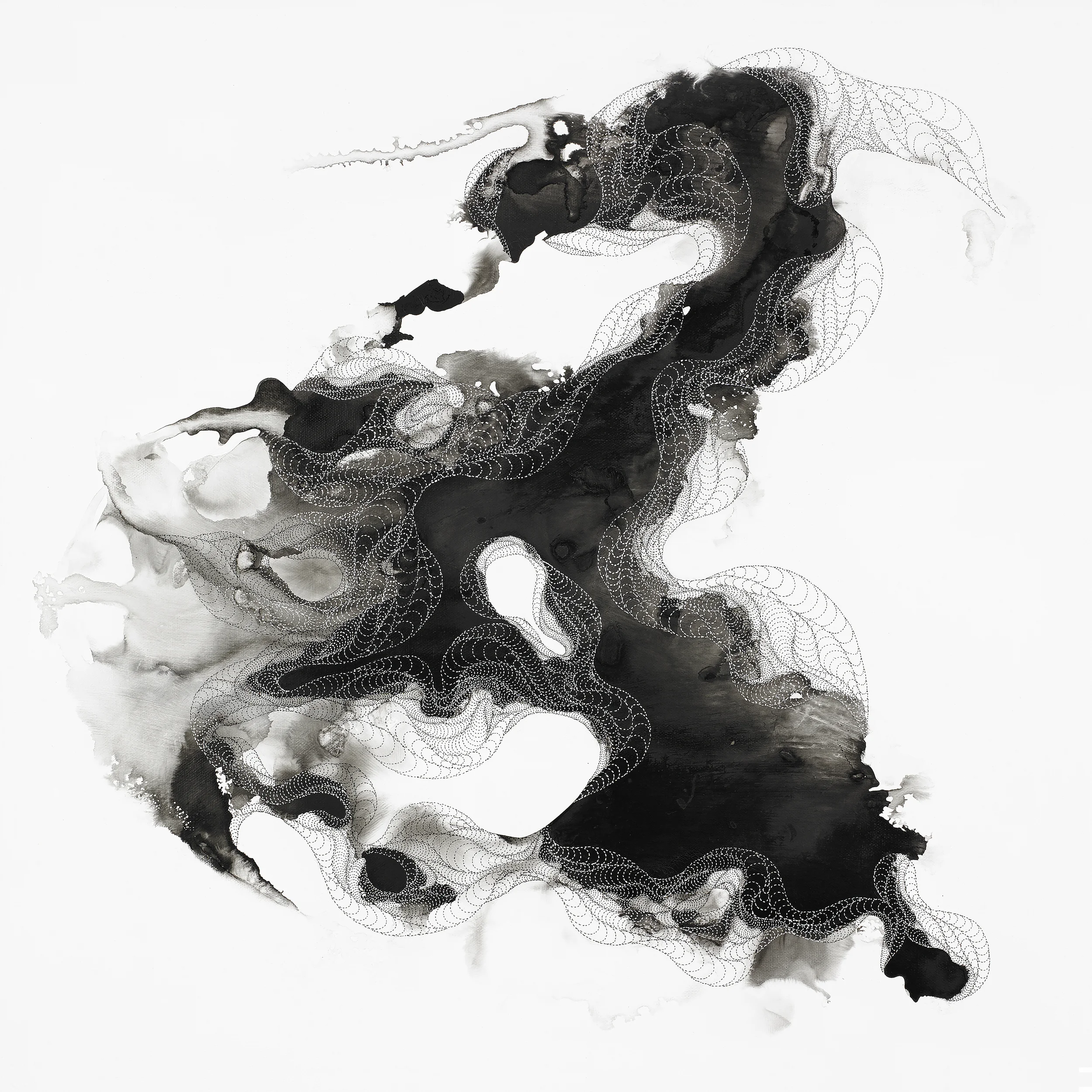 Inside in 05, ink on canvas, 24x24 in. 2013