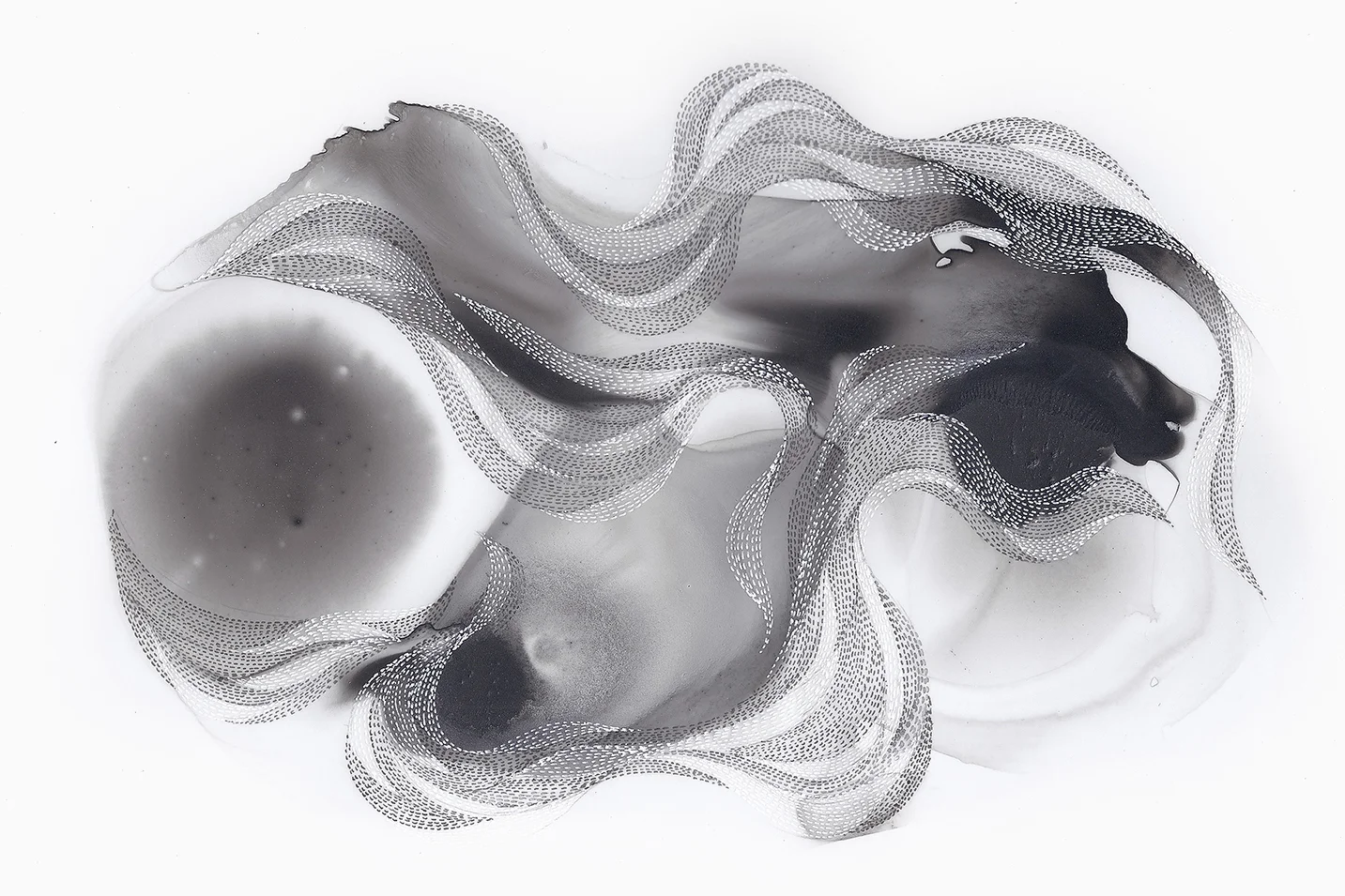 Vapor 04, ink on Yupo, 9x12 in., 2014