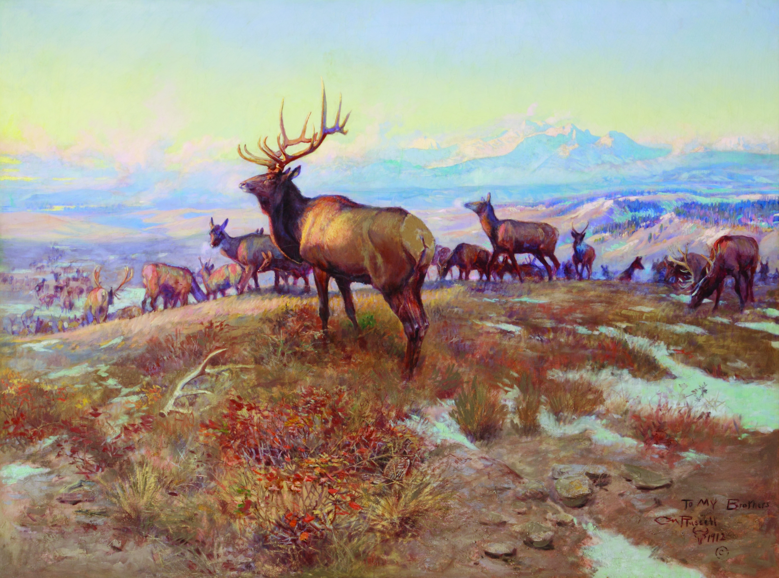 Charles Marion Russell The Exalted Ruler , 1912, oil on canvas (C.M. Russell Museum, Great Falls, Montana, gift of Friends of the Exalted Ruler) The C.M. Russell Museum is one of the nation’s finest museums of American Western art and the home of the most complete collection of Russell art and memorabilia in the world. The permanent collection of more than 12,000 objects also includes the works of other such well-known artists. For more information visit: https://www.cmrussell.org/