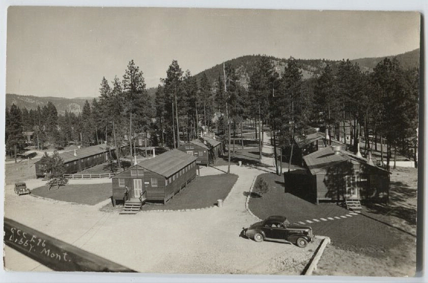 A U.S. Forest Service CCC camp In Libby Montana. Photo Courtesy of U.S. Forest Service.