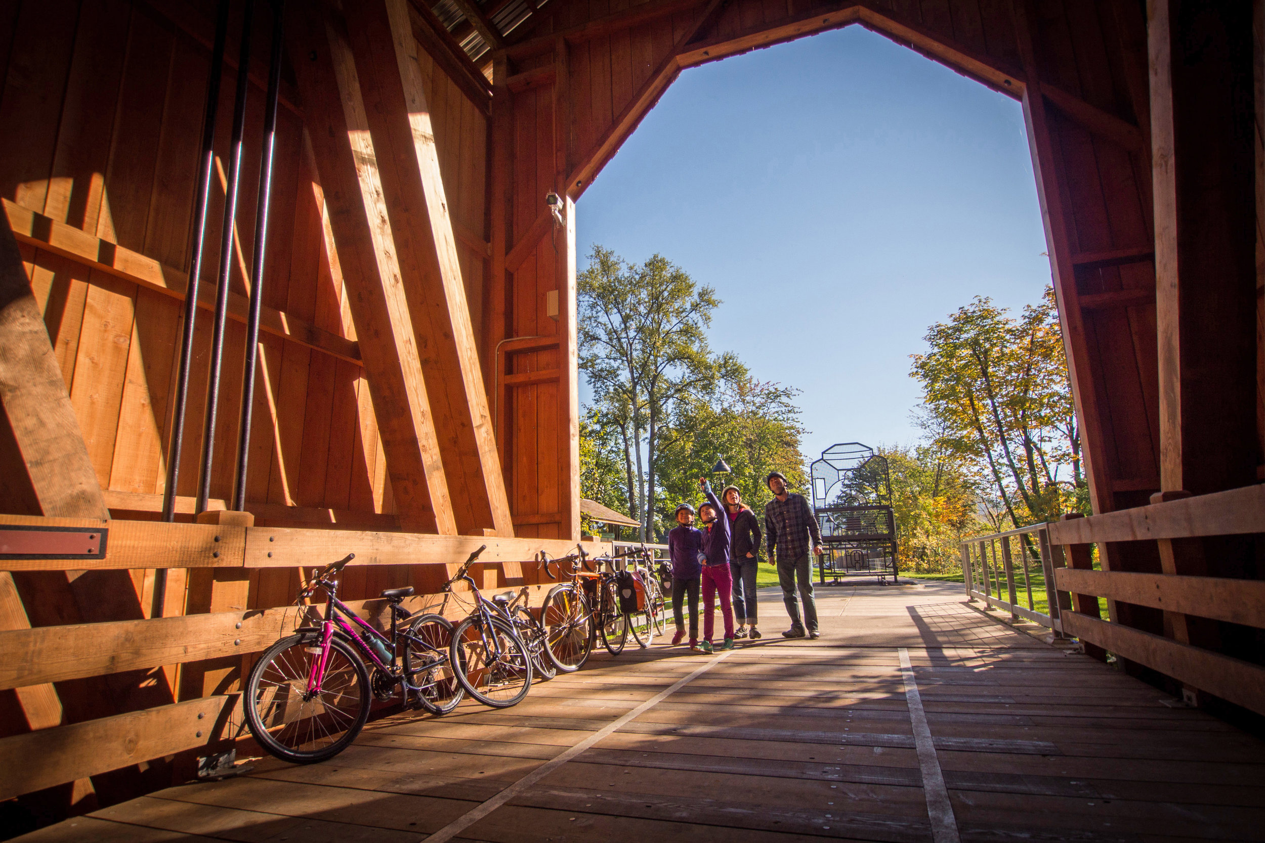 Covered Bridges Scenic Bikeway. Photo by Russ Roca.