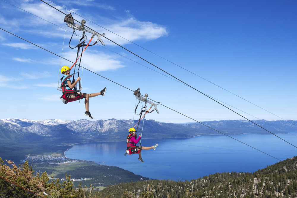 ZIP LINE CANOPY TOUR. PHOTO COURTESY OF HEAVENLY MOUNTAIN RESORT.
