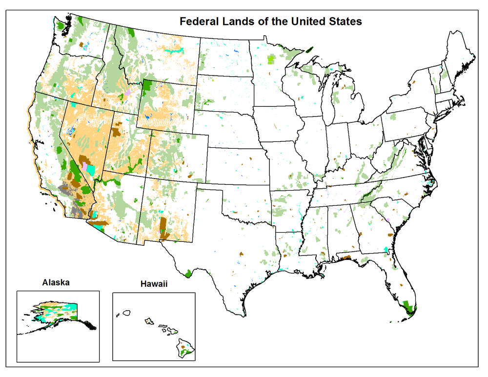 Federal Lands In The West A Few Facts And Figures — The Western Planner