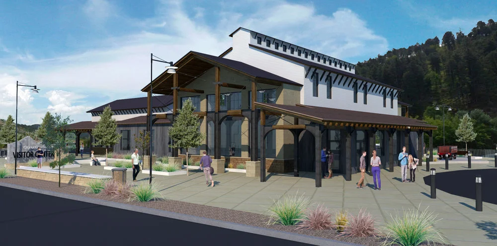 SOUTHWEST PERSPECTIVE VIEW – COURTESY OF CHAMBERLIN ARCHITECTS.