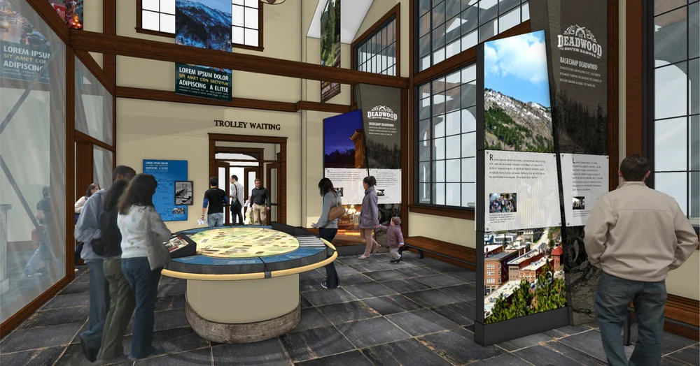 INTERIOR EXHIBIT CONCEPT – COURTESY OF CHAMBERLIN ARCHITECTS AND SPLIT ROCK STUDIOS.