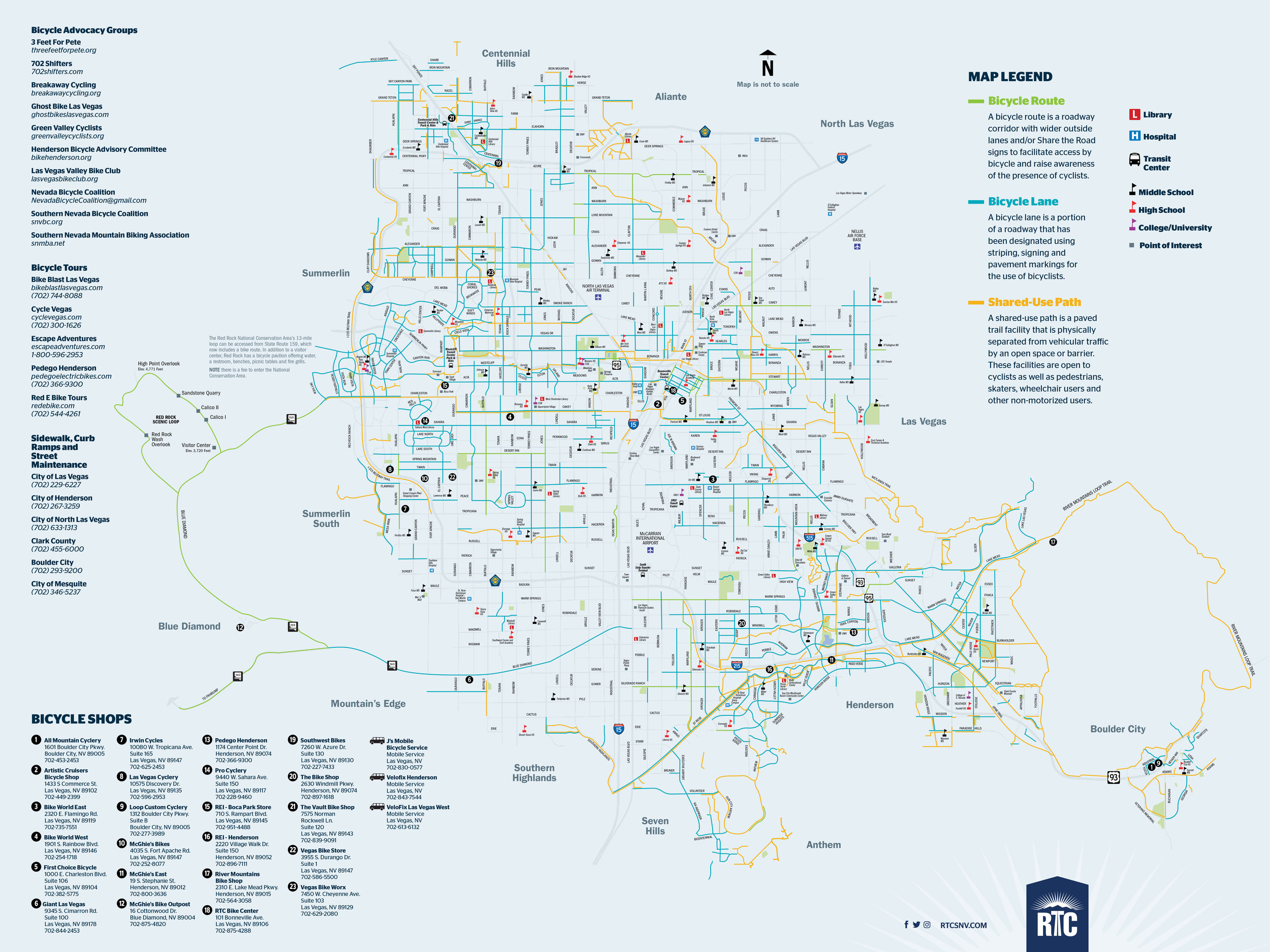 Full Rtc Map RTC debuts new bike map with more than 1,000 miles of bike lanes and ...