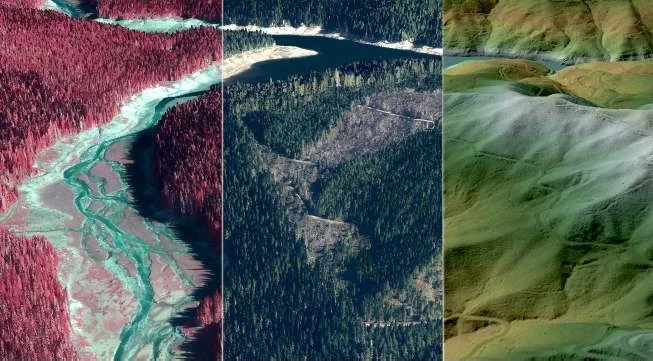 Figure 2 - A great example of lidar used for vegetation and bare earth imagery. Courtesy of Quantum Spatial.