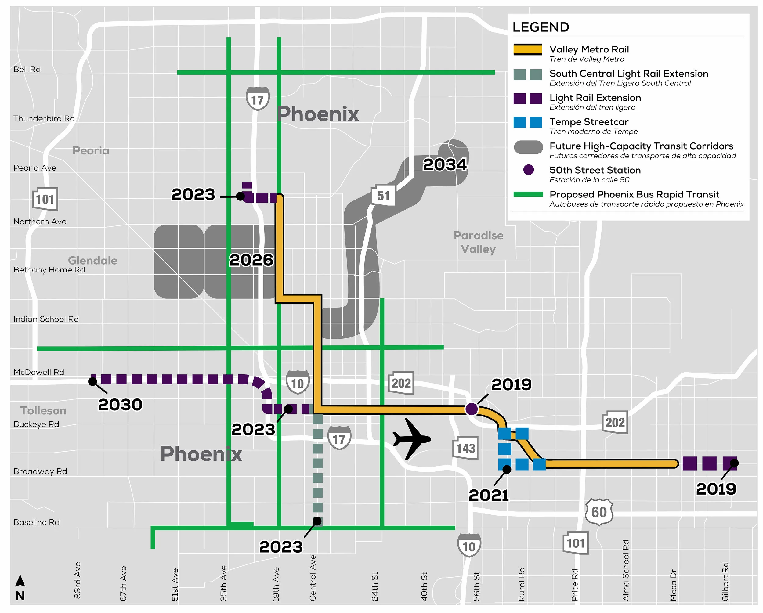 Valley Metro Light Rail Map