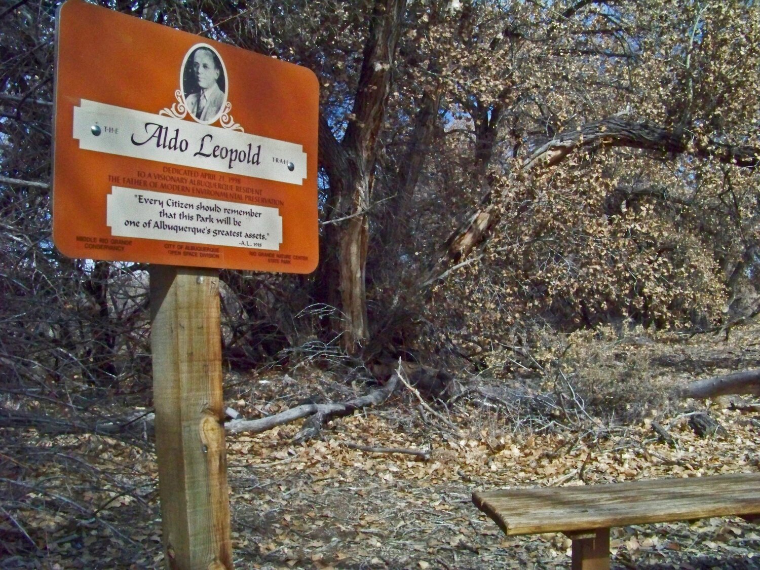 The Leopold Trail within the bosque in Rio Grande Valley State Park. (photo by Matt Schmader)