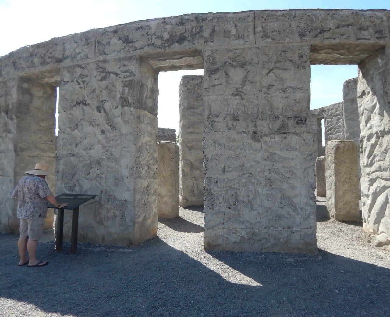  Maryhill Stonehenge WWI Memorial, north of the Columbia River (author’s brother and self en route to Eastern OR to witness the 2017 Total Eclipse of the Sun, by Dee Caputo 