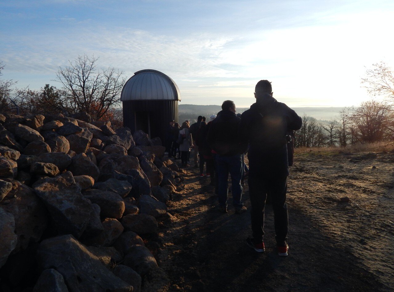  Waiting in line to look at the sun via telescope w/ proper eye protection at GOSP, Nov, 2019, by Dee Caputo 