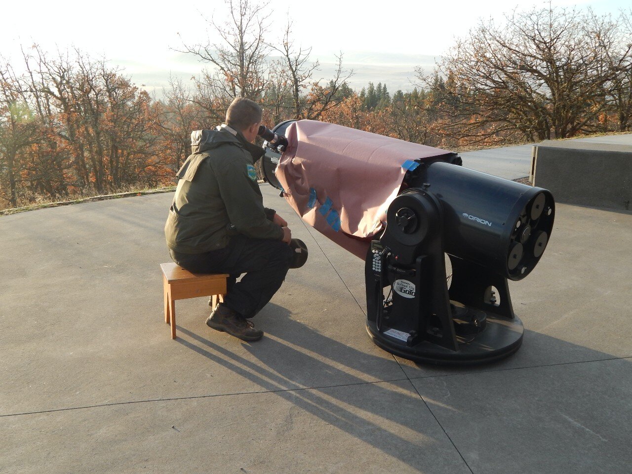  Looking at the sun via telescope w/ proper eye protection at GOSP, Nov, 2019, by Dee Caputo 