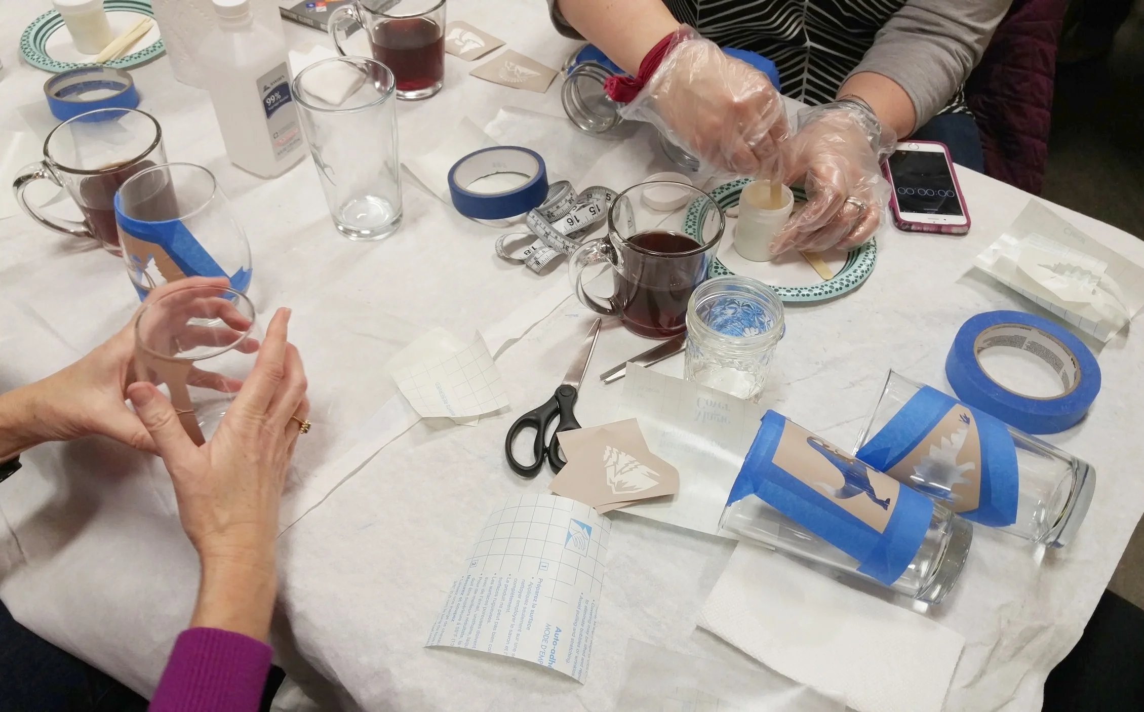 Glass Etching in Hillsboro! — Assembly // Craft DIY Classes Portland