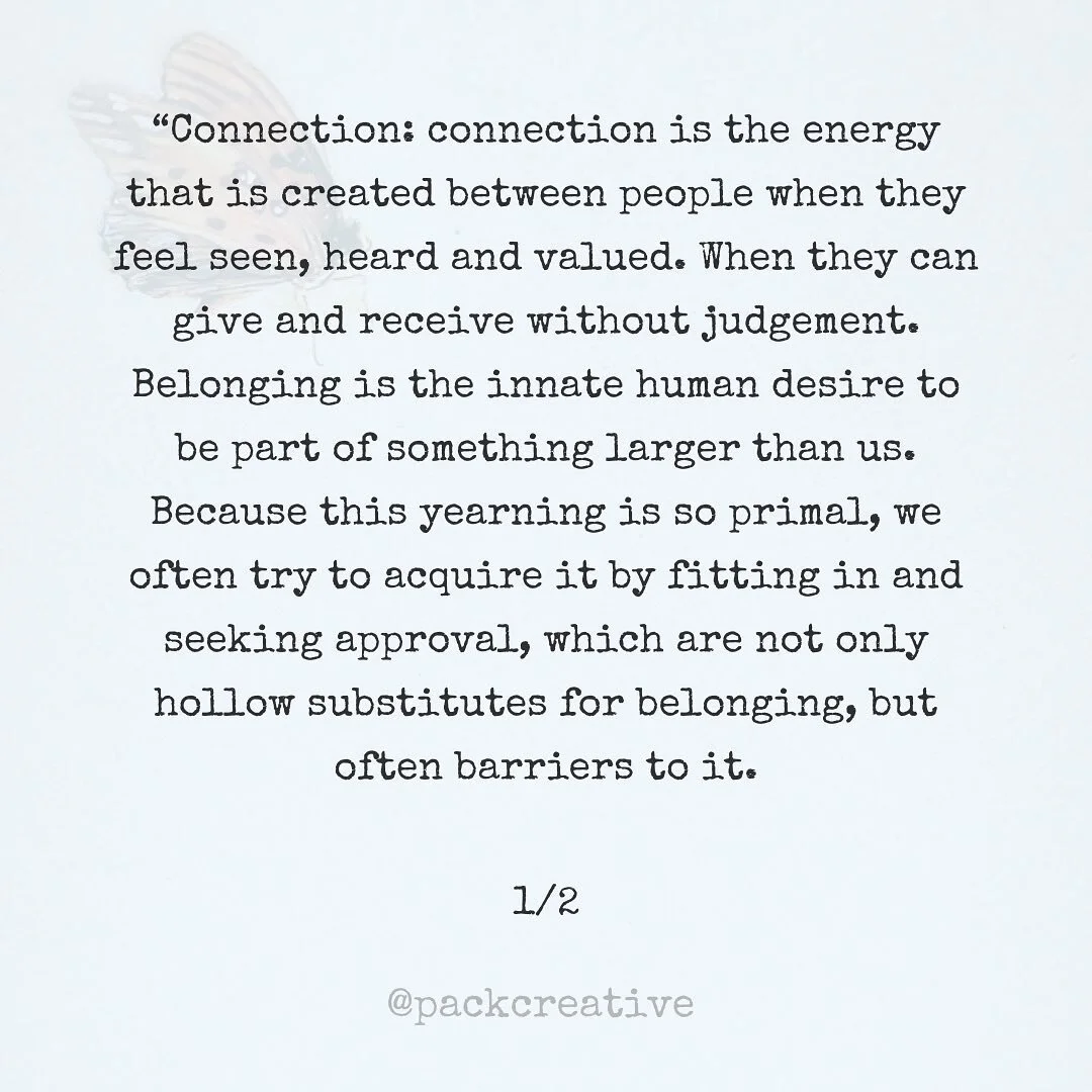 It has been my experience that high levels of connection and belonging can be deeply correlated to ongoing creative energy and intuitiveness.💡 I feel energized and inspired when I surround myself with people that &ldquo;fill my cup&rdquo; and share 