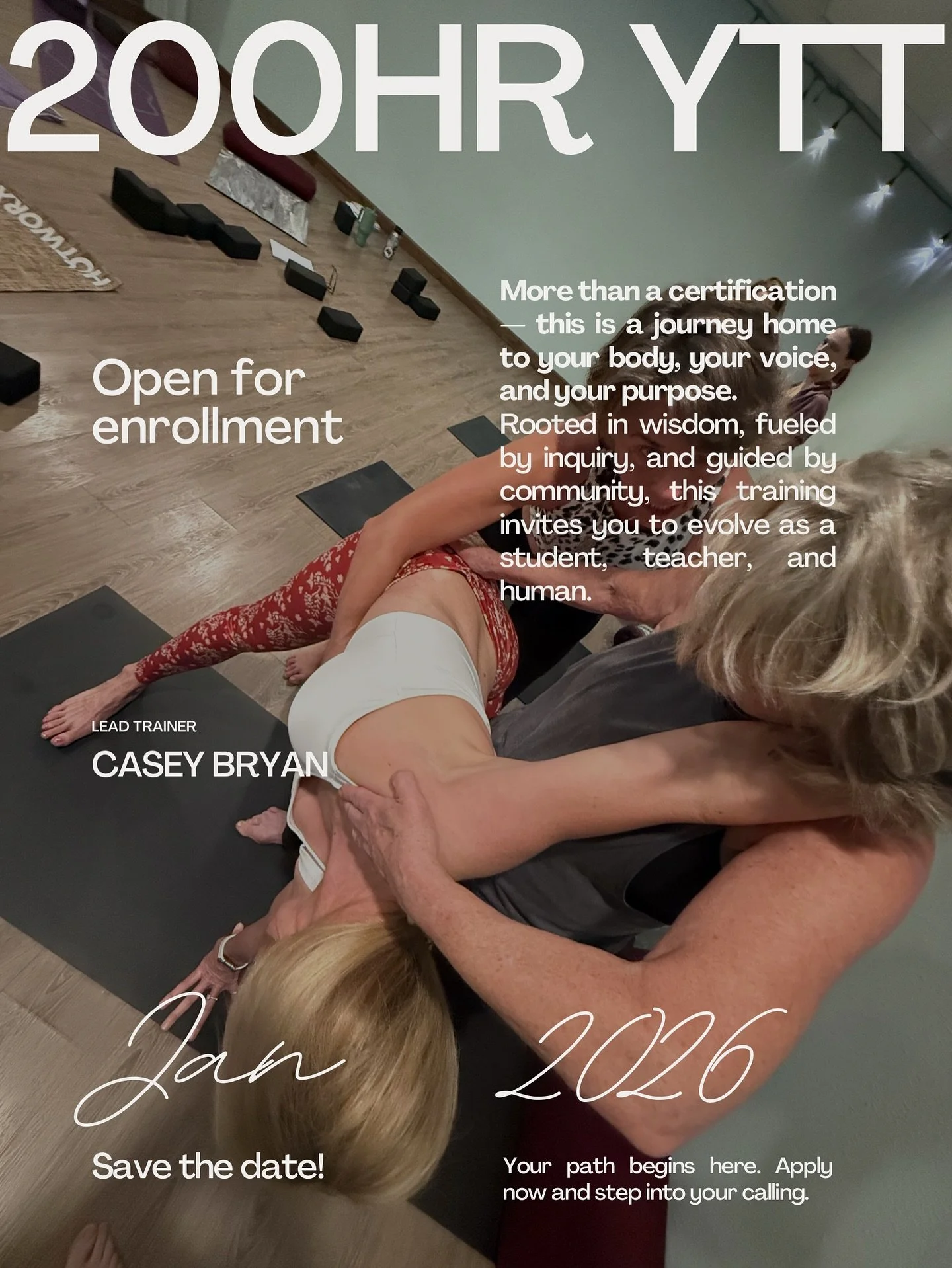 This is more than learning how to teach yoga &mdash; it&rsquo;s a deep dive into embodied practice, authentic voice, and conscious leadership.
Whether you&rsquo;re called to teach or simply ready to transform your relationship with yoga, this journey