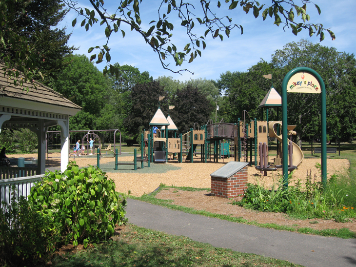 Mikey's Place at Standish Park in Wethersfield. Tom helped with the final layout in 2000 for this all volunteer design-build project.