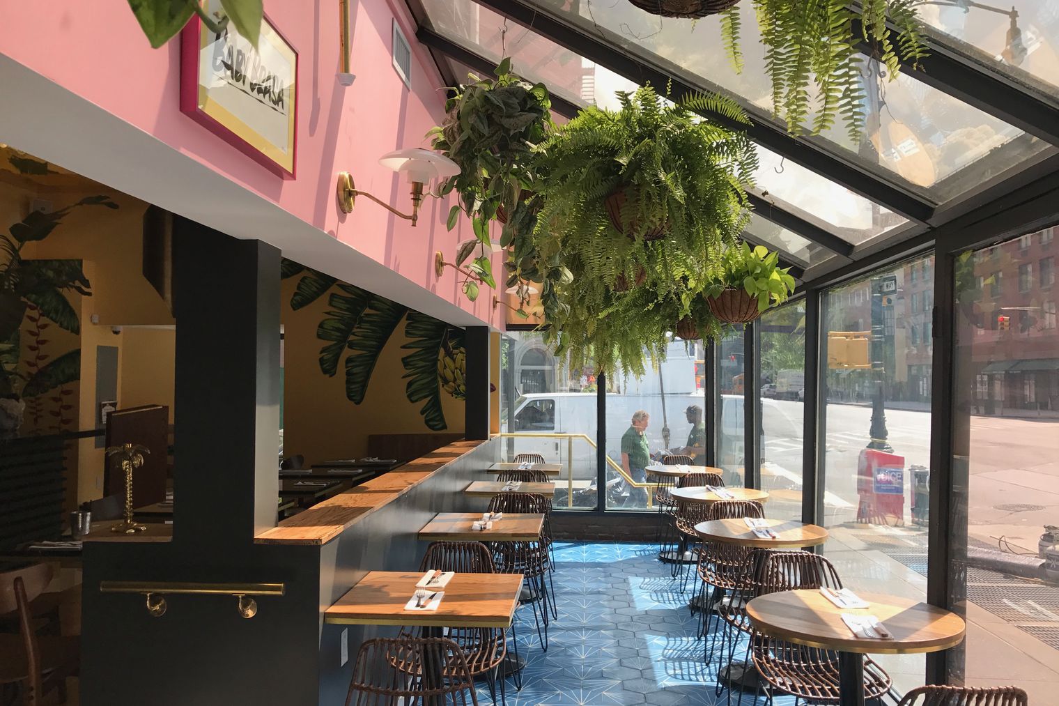 The tropical new location of chef/underwear model Franco Noriega ’s Peruvian rotisserie chicken restaurant Baby Brasa soft opened this week with tons of Pisco cocktails, greenery, and the chef’s taste for cheeky art . EATER