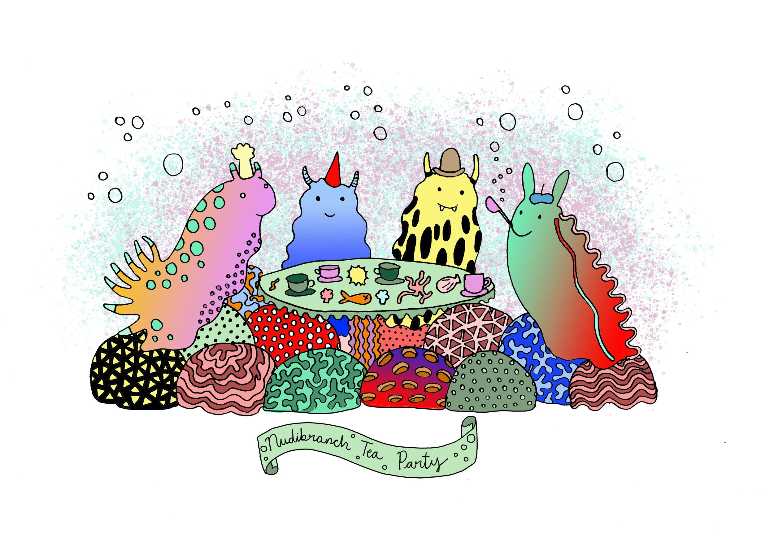 Nudibranch Teaparty Commission (Copy)