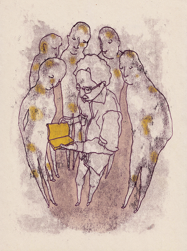 Illustration for an article in Sabitfikir Magazine about Egyptian writer Sonallah Ibrahim, 2014