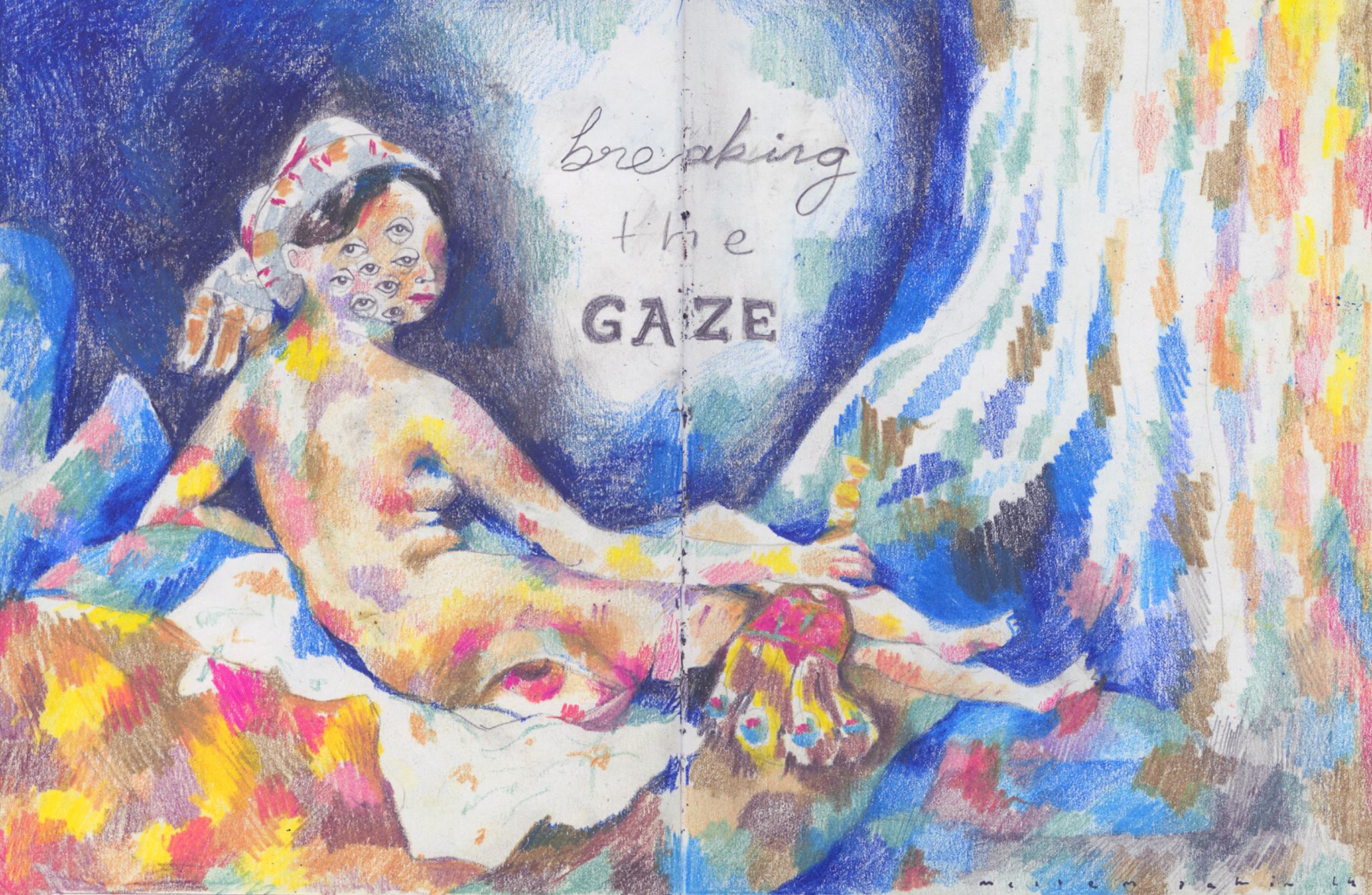   Breaking the Gaze &nbsp;parody to Jean-Auguste-Dominique Ingres'&nbsp;  Grande Odalisqu e , 2014 &nbsp;&nbsp; 