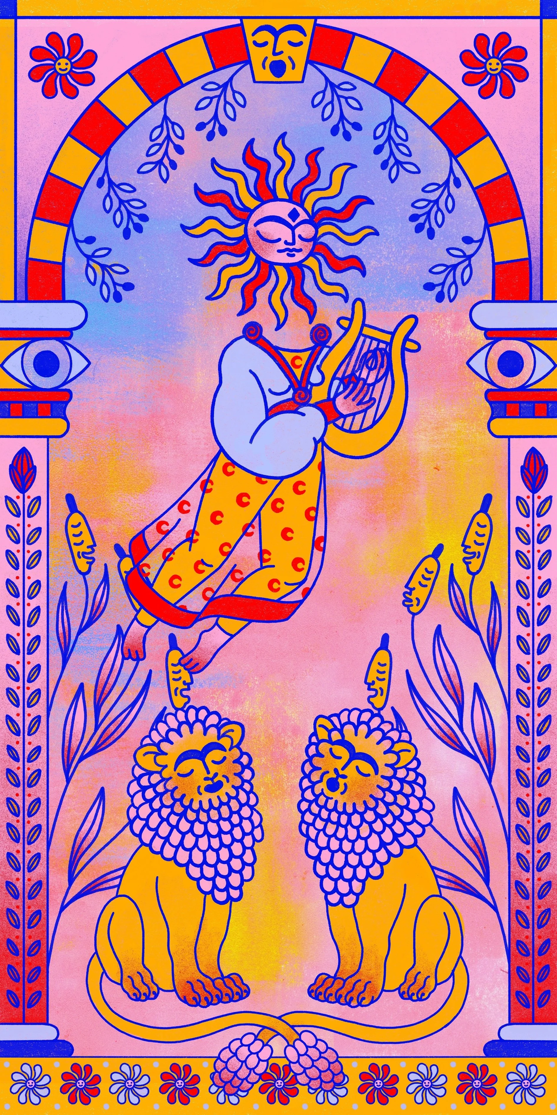 Cybele Playing the Lyre