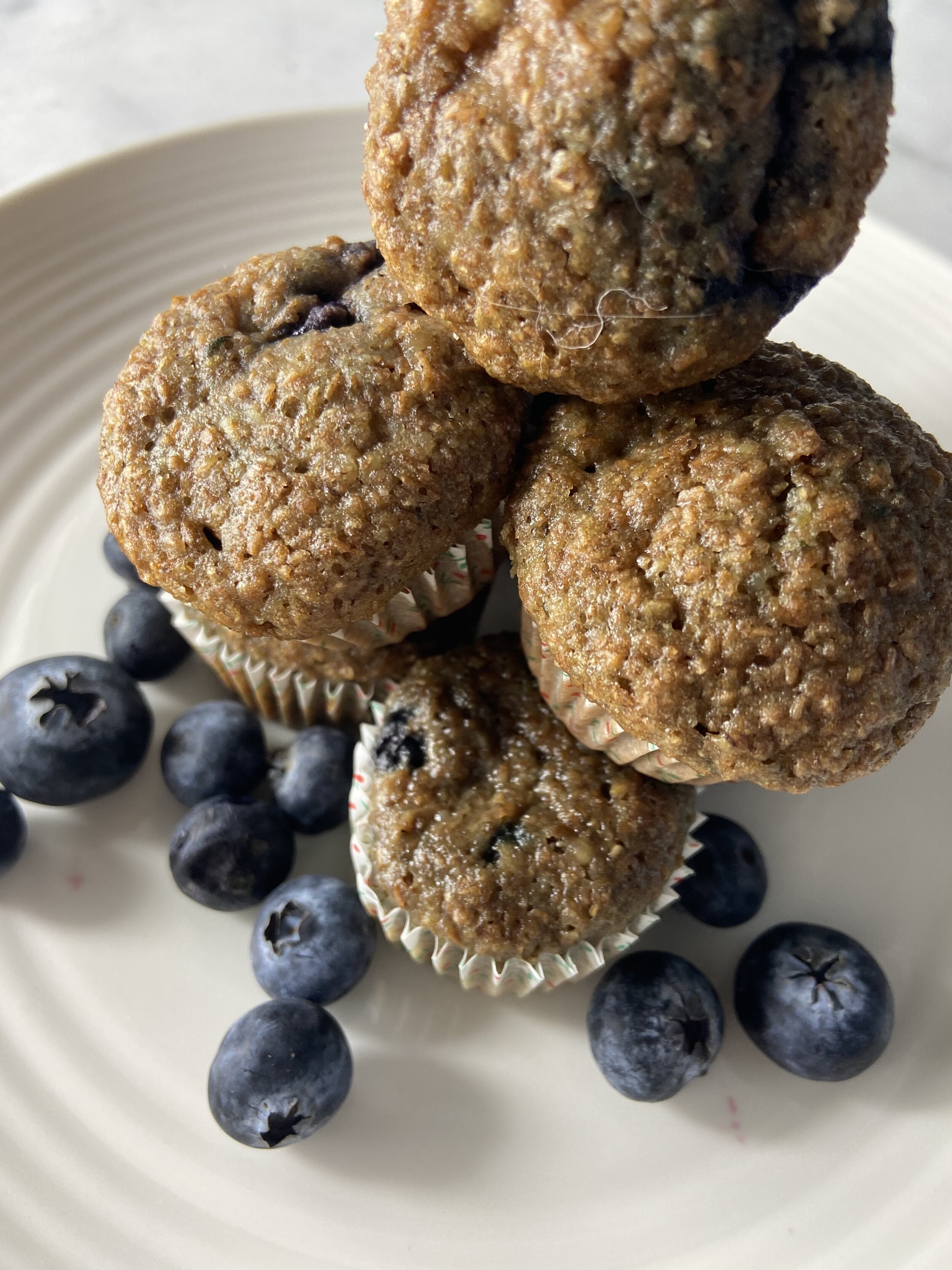 Blueberry Banana Bran BLW Mini Muffins