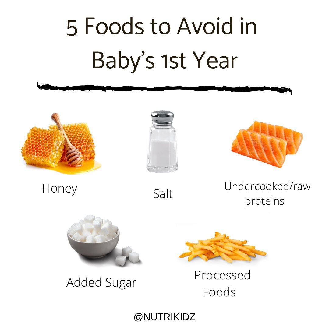 Have a baby starting solids and wondering what they can&rsquo;t have? The list is actually smaller of what to avoid versus what to offer. When starting solids I encourage you to offer lots of (mild) flavour. This not only helps to give them a wide va