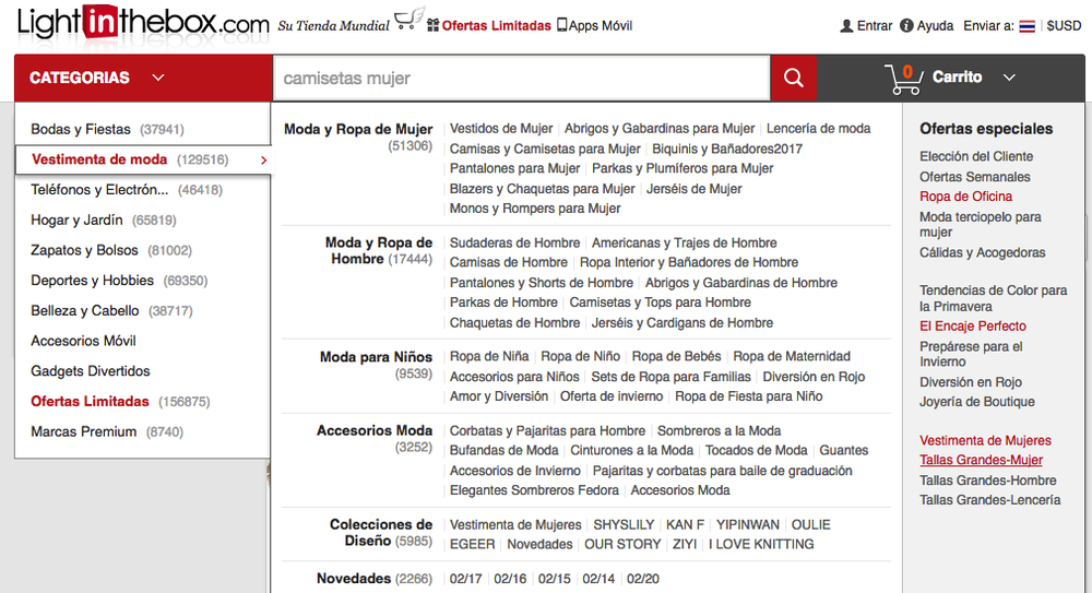 Ropa china tallas grandes