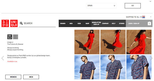 Imagen procedente de la web Uniqlo