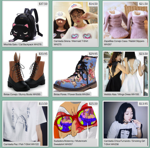 Artículos de la tienda Kawaii Clothing