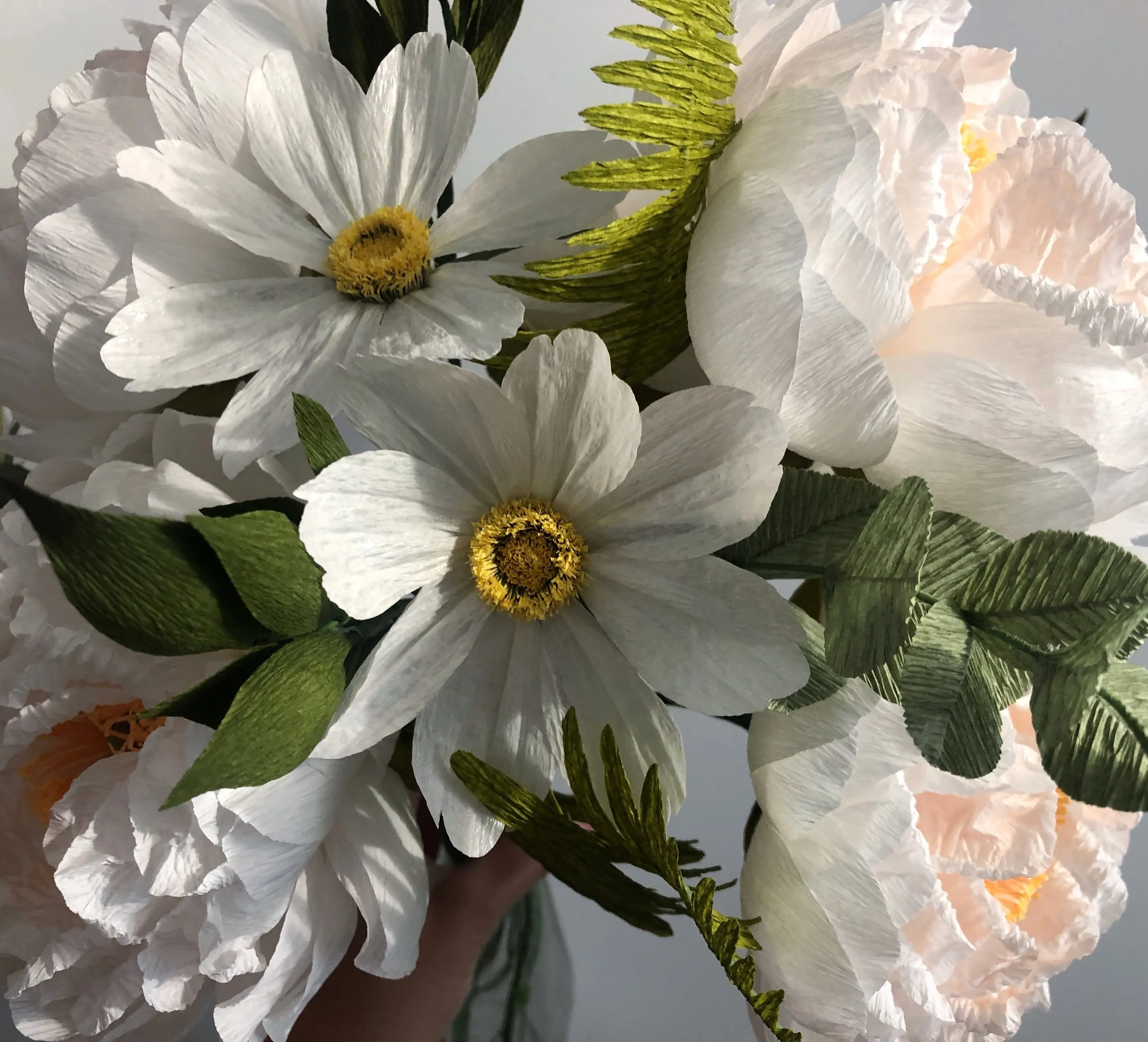 Cosmos, Peony , Fern & Eucalyptus