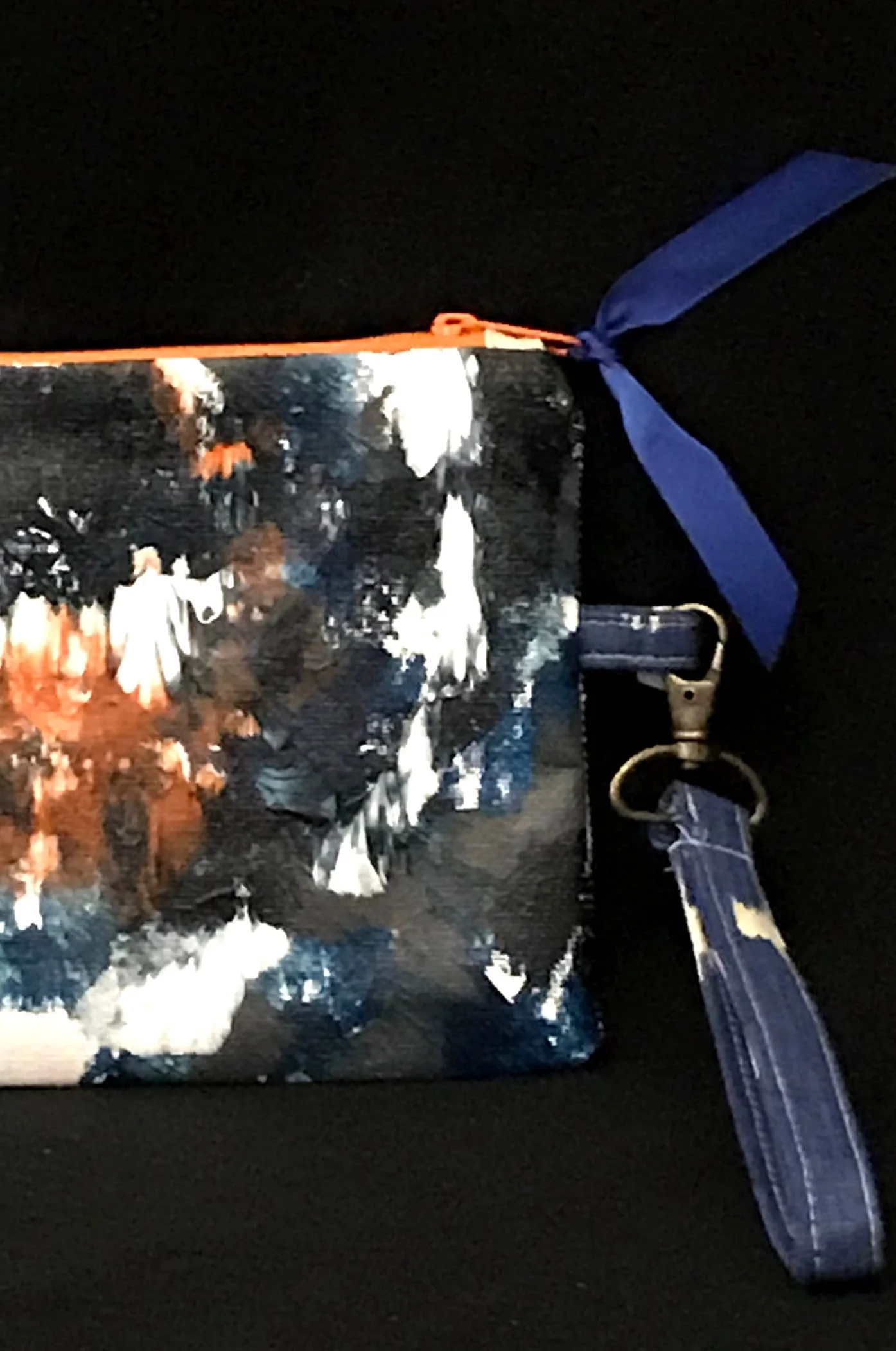 Handpainted Wristlet "Arancia"